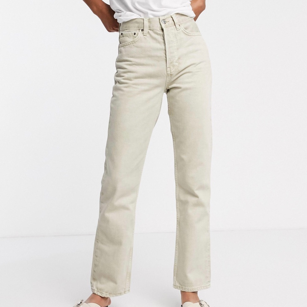 Topshop High Rise Editor Straight Leg Jeans